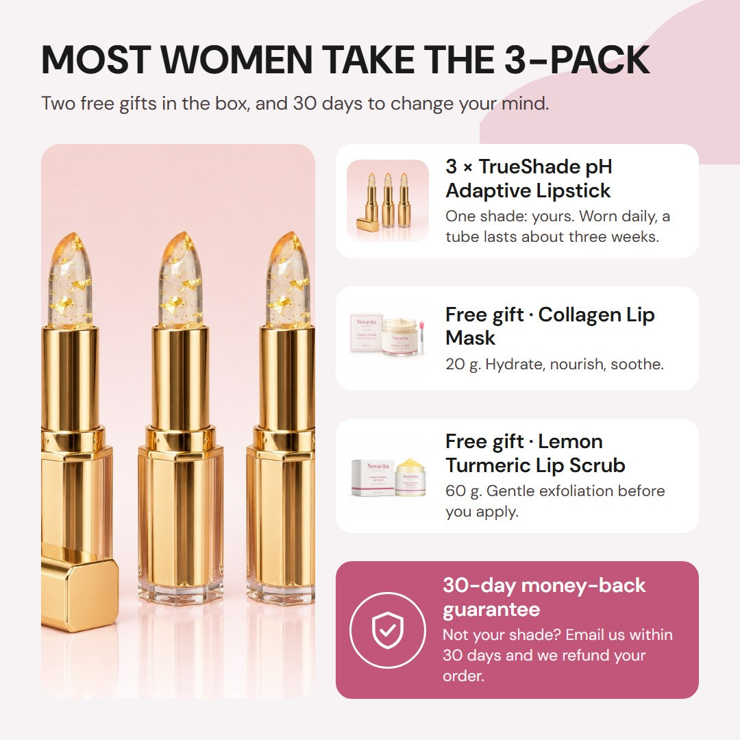 Novavita TrueShade™ - pH Adaptive Lipstick
