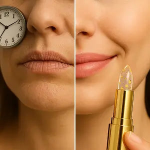 Dry, flaking lips by midday